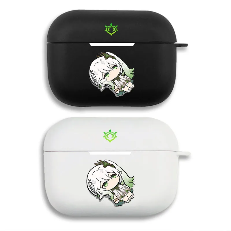Original God - Nahida Dendro Element Cute Chibi Anime Print Matte Silicone AirPods Case