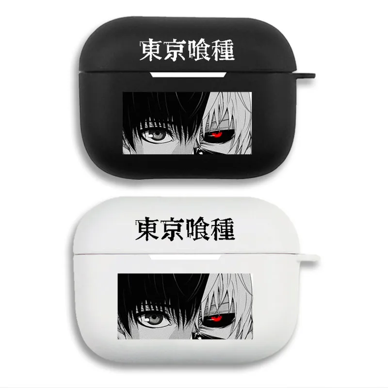 Tokyo Ghoul - Ken Kaneki Half-Ghoul Manga Eye Panel Anime Print Matte Silicone AirPods Case