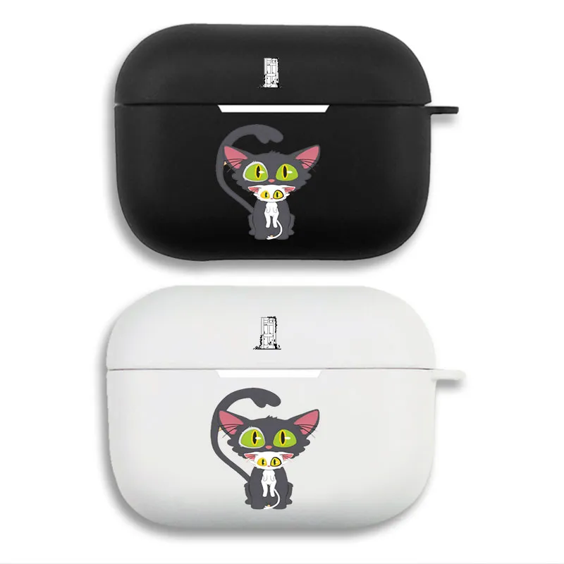 Soul Reaper - Yoruichi Shihoin Black Cat Chibi Anime Print Matte Silicone AirPods Case