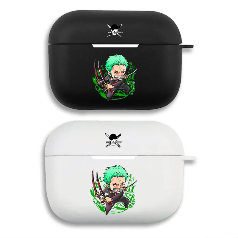 Pirate Voyage - Roronoa Zoro Three-Sword Style Chibi Anime Print Matte Silicone AirPods Case