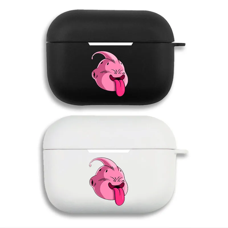 Ki Fighter - Kid Buu Tongue Out Cute Character Print Matte Silicone AirPods Case