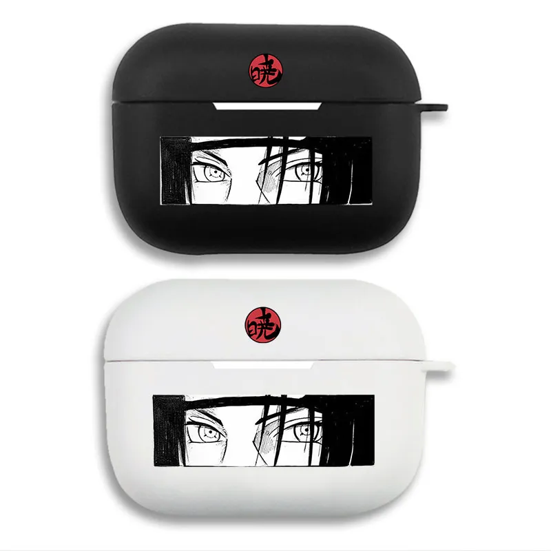 Ninja Anime Itachi Uchiha Eyes - Akatsuki Member Manga Panel Printed Matte Silicone AirPods Case