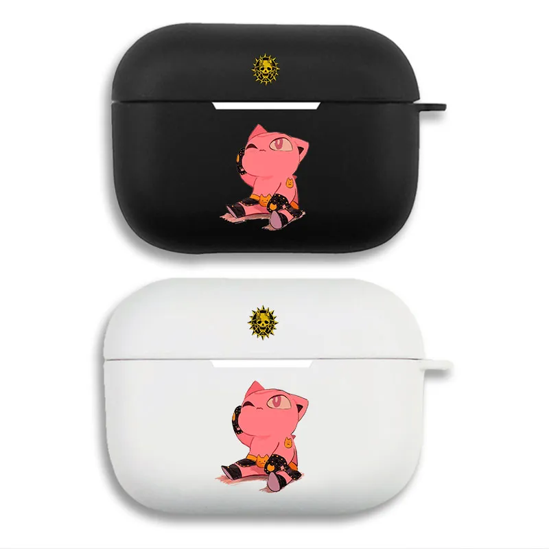 JoJo Bizarre Adventure Killer Queen - Chibi Anime Cat Stand Printed Matte Silicone AirPods Case