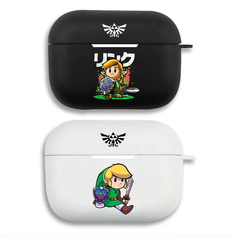 Hyrule Legend Classic Link - Chibi Toon Link Japanese Katakana Printed Matte Silicone AirPods Case