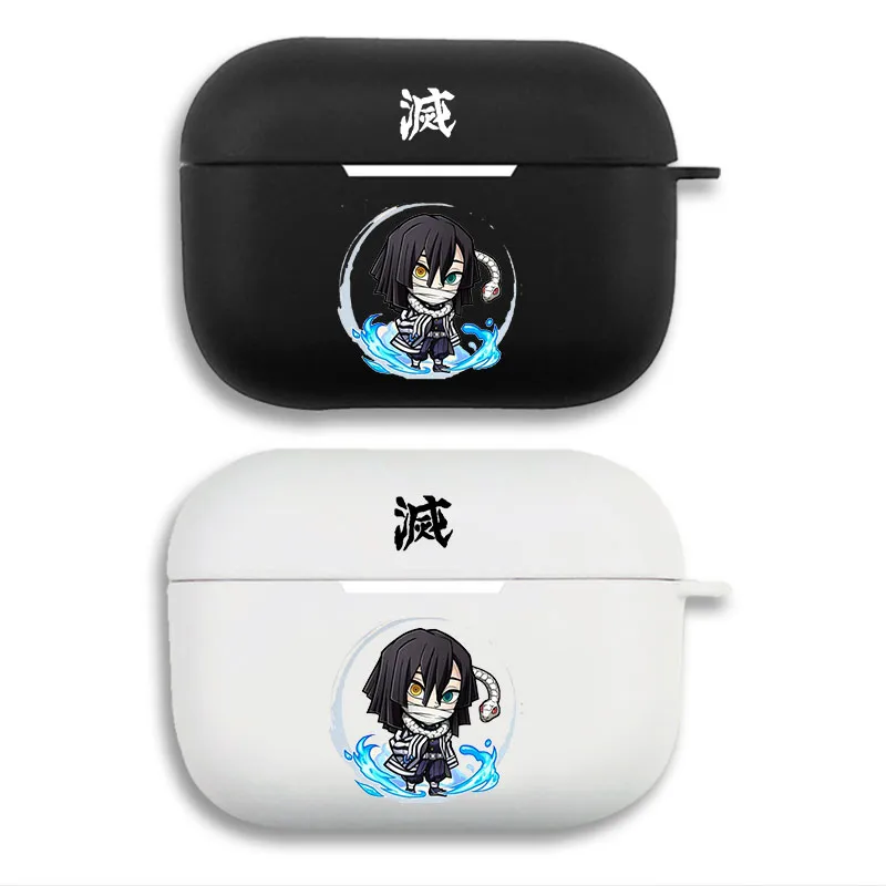 Blade Corps Obanai Iguro - Chibi Anime Character Printed Matte Silicone AirPods Case
