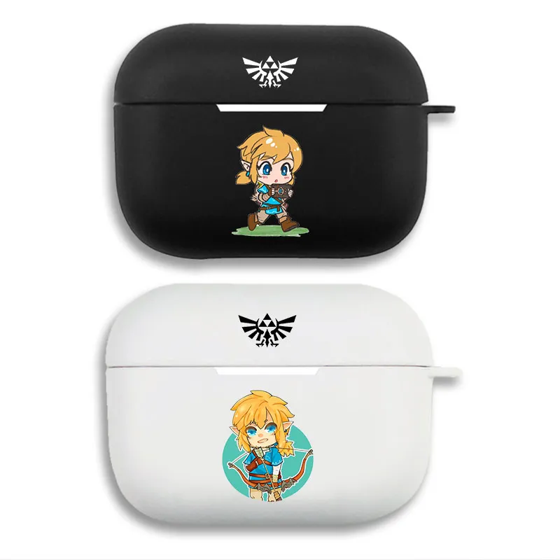 Hyrule Legend Link Royal Crest - Cute Chibi Gaming Matte Silicone AirPods Case