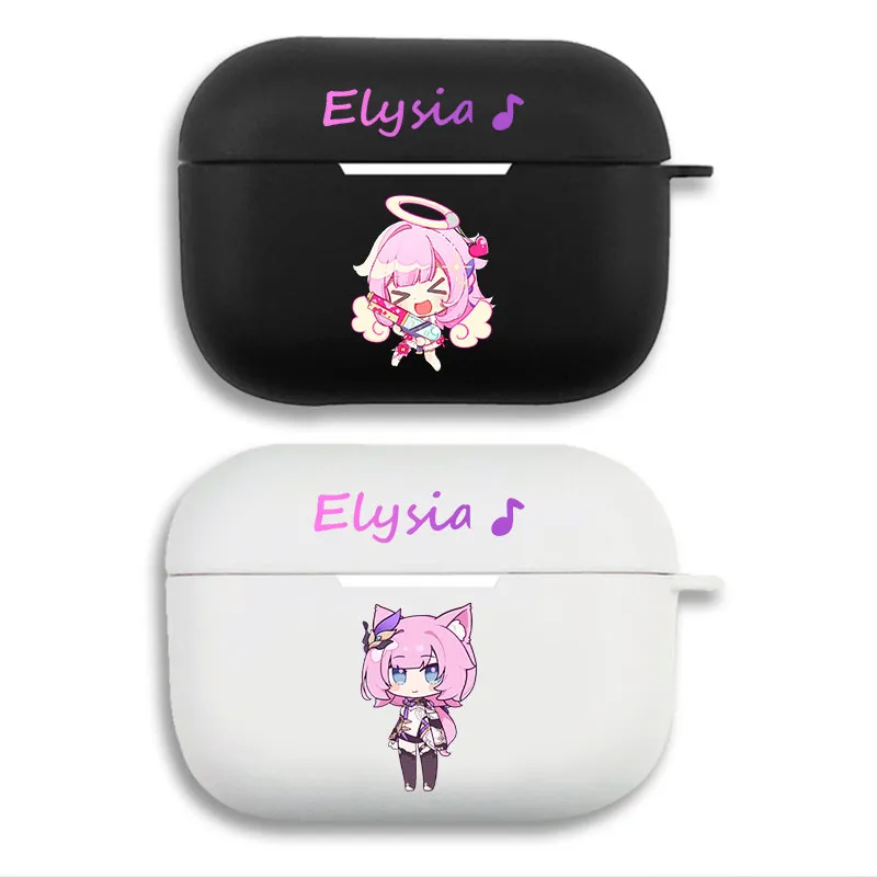 Original God Elysia Angel & Cat Ear - Cute Chibi Anime Matte Silicone AirPods Case