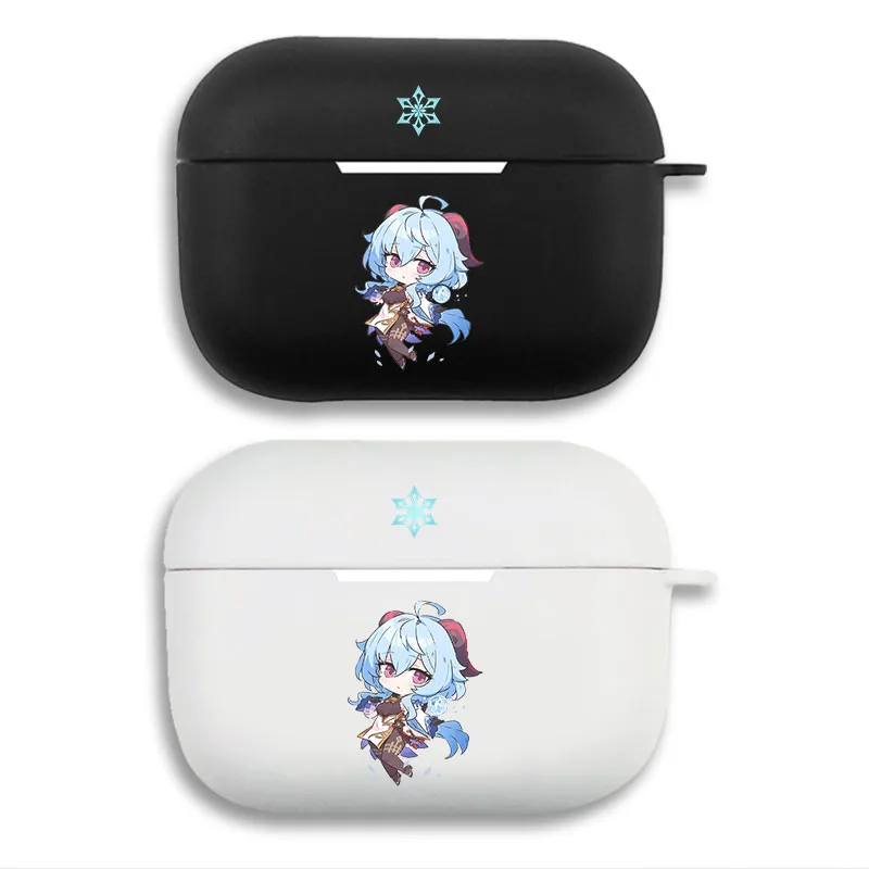 Original God Ganyu Cryo Element Chibi Soft Silicone Airpods Case