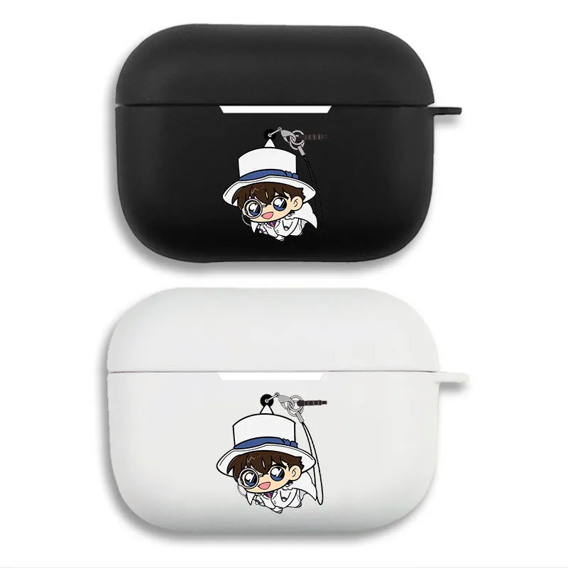 DAlien Visitorective Conan Kaito Kid Conan Cosplay - Cute Chibi Anime Matte Silicone AirPods Case