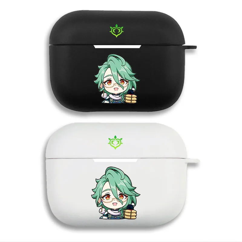 Original God Baizhu - Cute Chibi Anime Matte Silicone AirPods Case