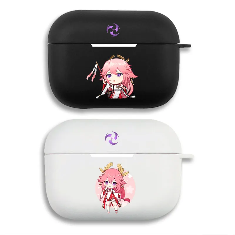 Original God Yae Miko - Cute Electro Chibi Anime Matte AirPods Case