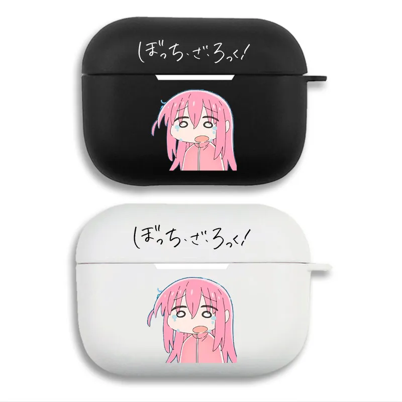 Bocchi the Rock! Hitori Gotoh - Cute Crying Chibi Graphic Print Matte Silicone AirPods Case