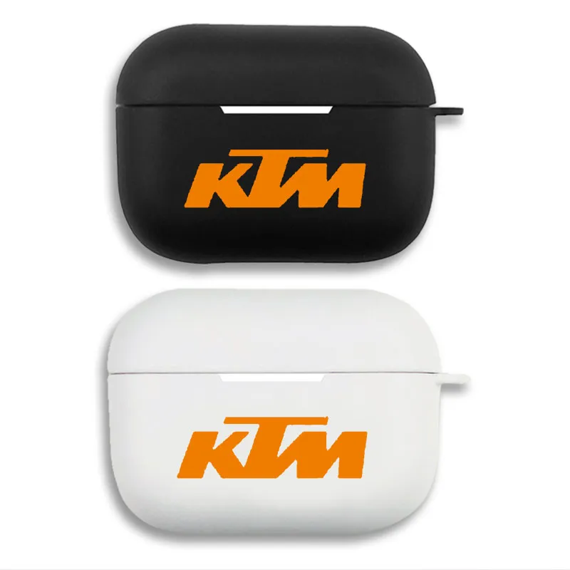 KTM Racing Motorcycle Logo - Orange Graphic Print Matte Silicone AirPods Case