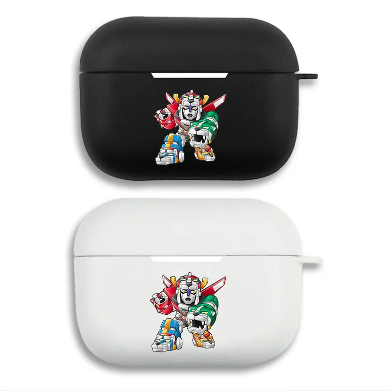 Voltron Defender of the Universe - Classic Mecha Robot Graphic Matte Silicone AirPods Case