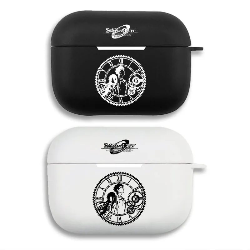 Steins;Gate - Okabe Rintarou and Makise Kurisu Clock Matte Silicone AirPods Case