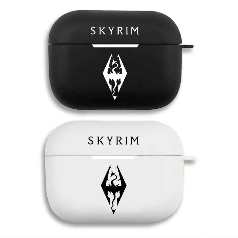 The Elder Scrolls V: Skyrim - Dragon Imperial Emblem Logo Matte Silicone AirPods Case