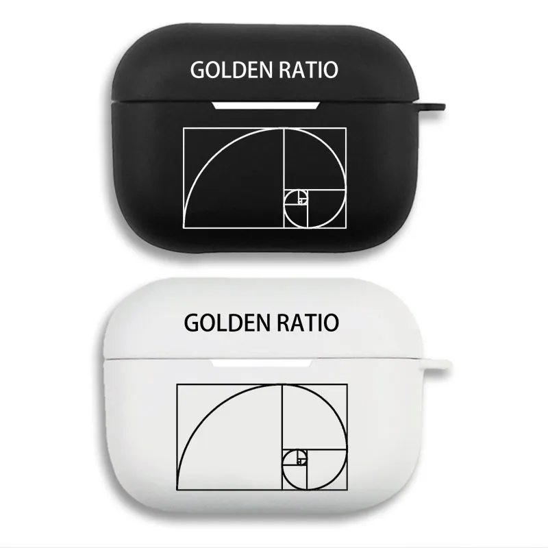 Mathematics Golden Ratio Fibonacci Spiral Matte Silicone AirPods Case