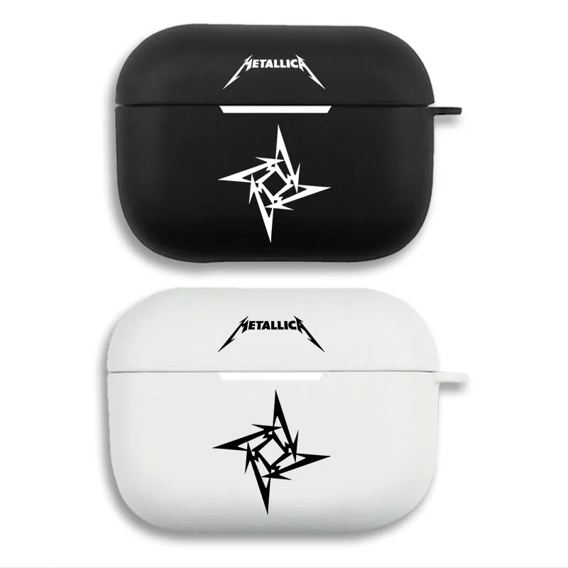 MAlien Visitorallica - Classic Heavy MAlien Visitoral Band Logo Matte Silicone AirPods Case