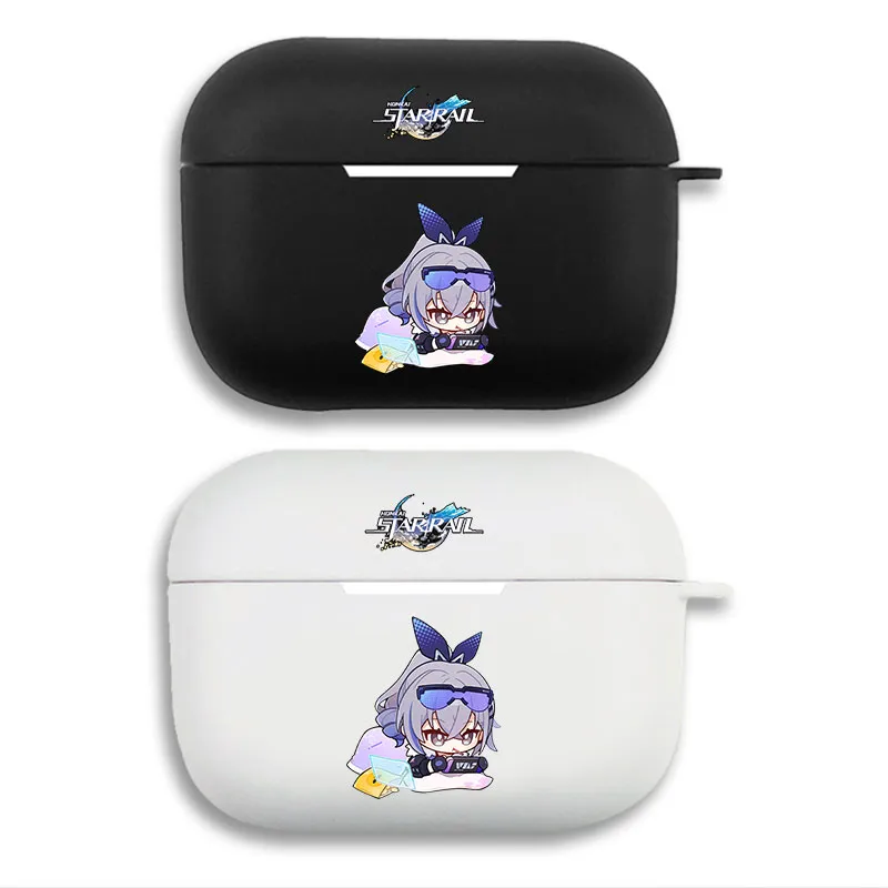 Original God Silver Wolf Cute Chibi Gamer Matte Soft Silicone AirPods Case Cover