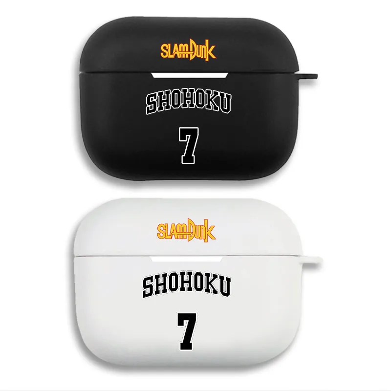 Slam Dunk Shohoku 7 Ryota Miyagi Jersey Logo Matte Soft Silicone AirPods Case Cover