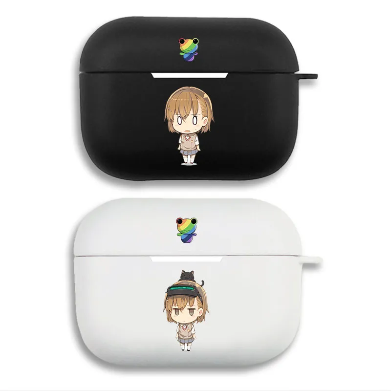 A Certain Scientific Railgun Mikoto Misaka & Misaka Imouto - Chibi Anime Gekota Matte Silicone AirPods Case