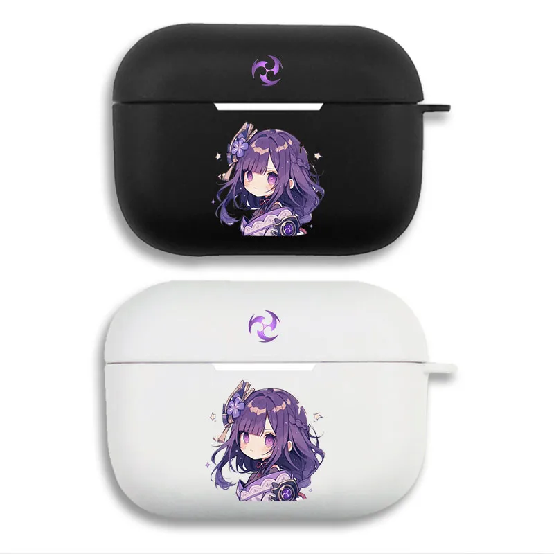 Original God Raiden Shogun - Chibi Electro Character Matte Silicone AirPods Case
