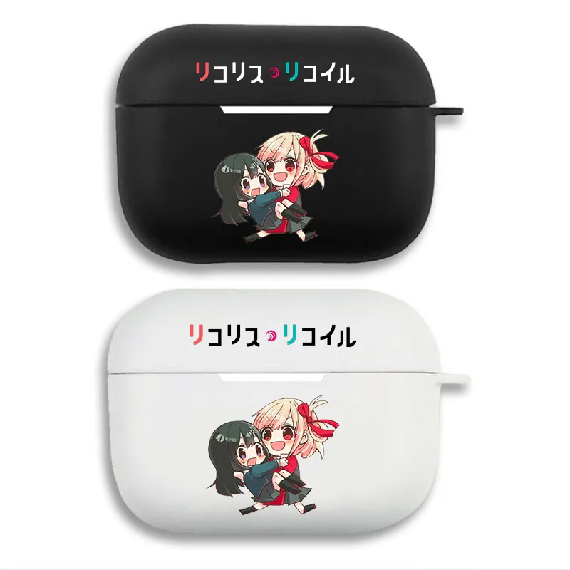 Lycoris Recoil Chisato & Takina - Chibi Anime Cute Girls Matte Silicone AirPods Case