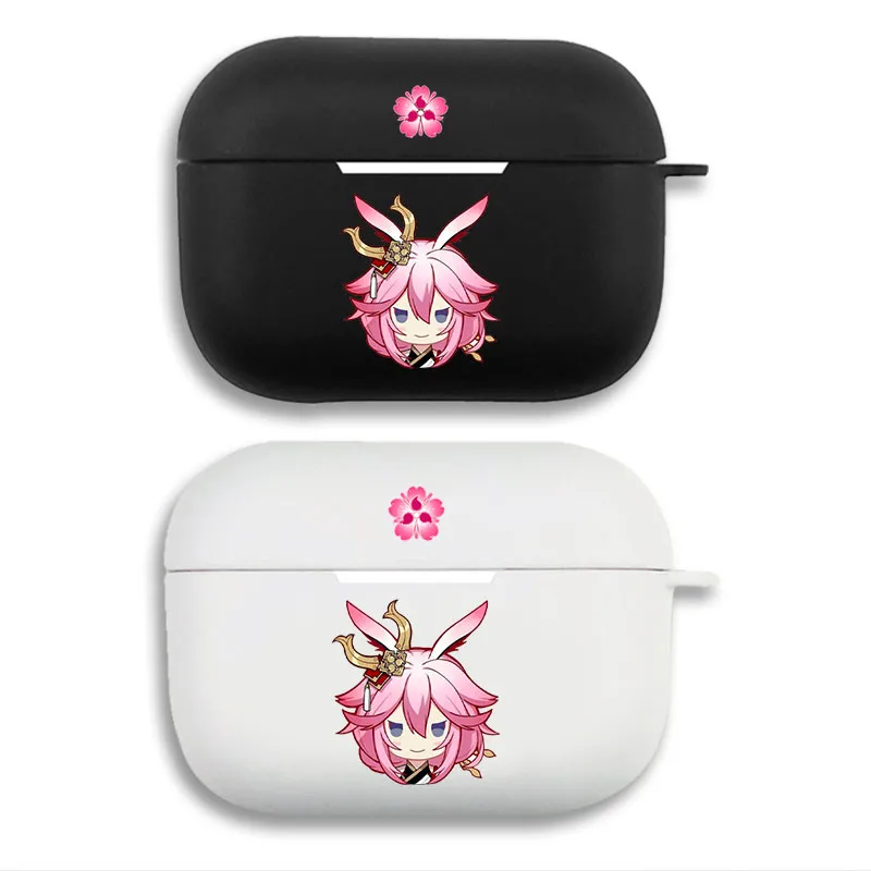Original God Yae Sakura - Chibi Character Cherry Blossom Matte Silicone AirPods Case