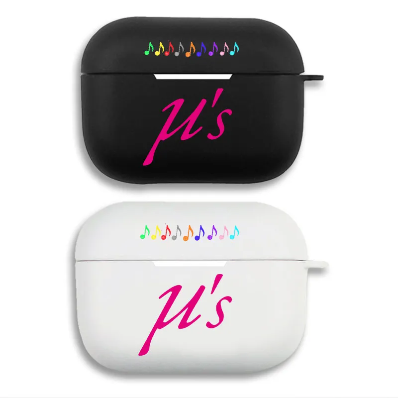 Love Live! School Idol Project μ's - Logo & Music Notes Matte Silicone AirPods Case