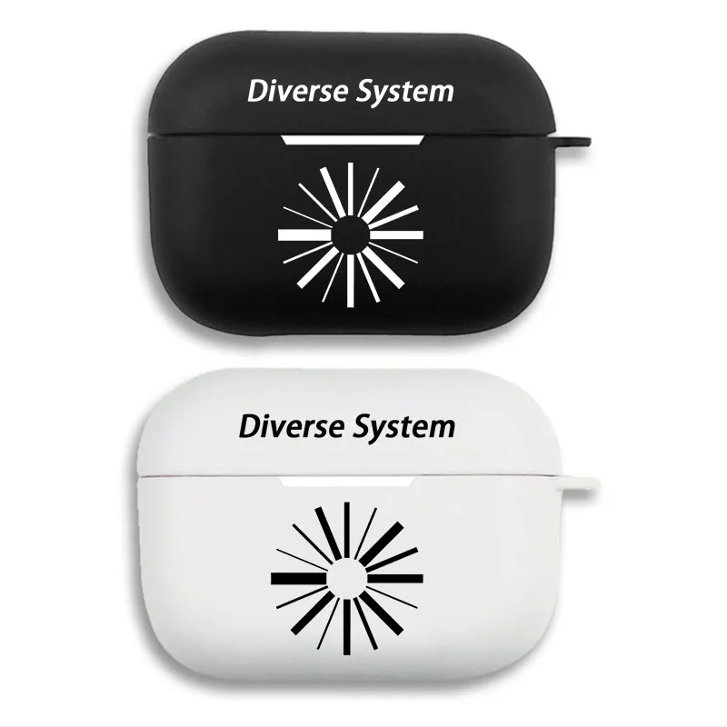 Diverse System Music Label — Graphic Print Matte Silicone AirPods Case