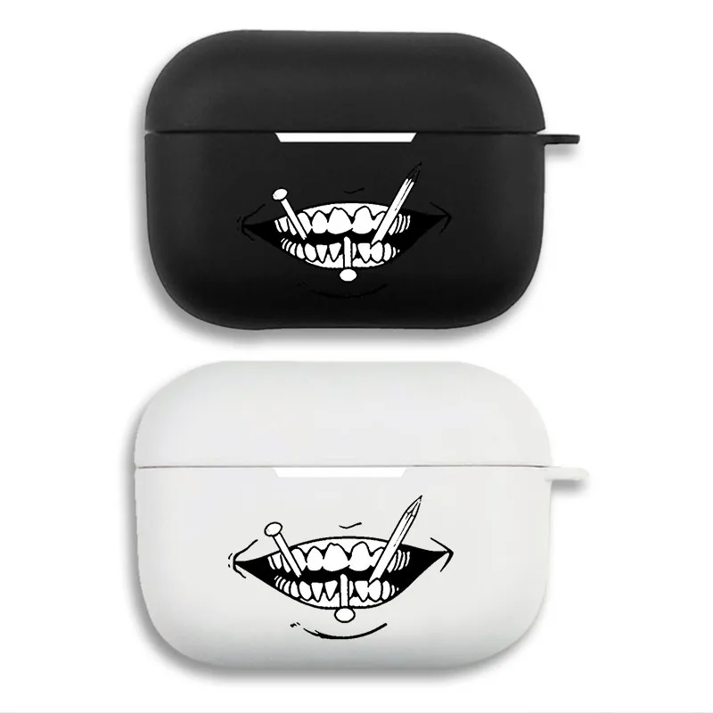 Junji Ito Cursed Smile — Anime Horror Manga Graphic Print Matte Silicone AirPods Case