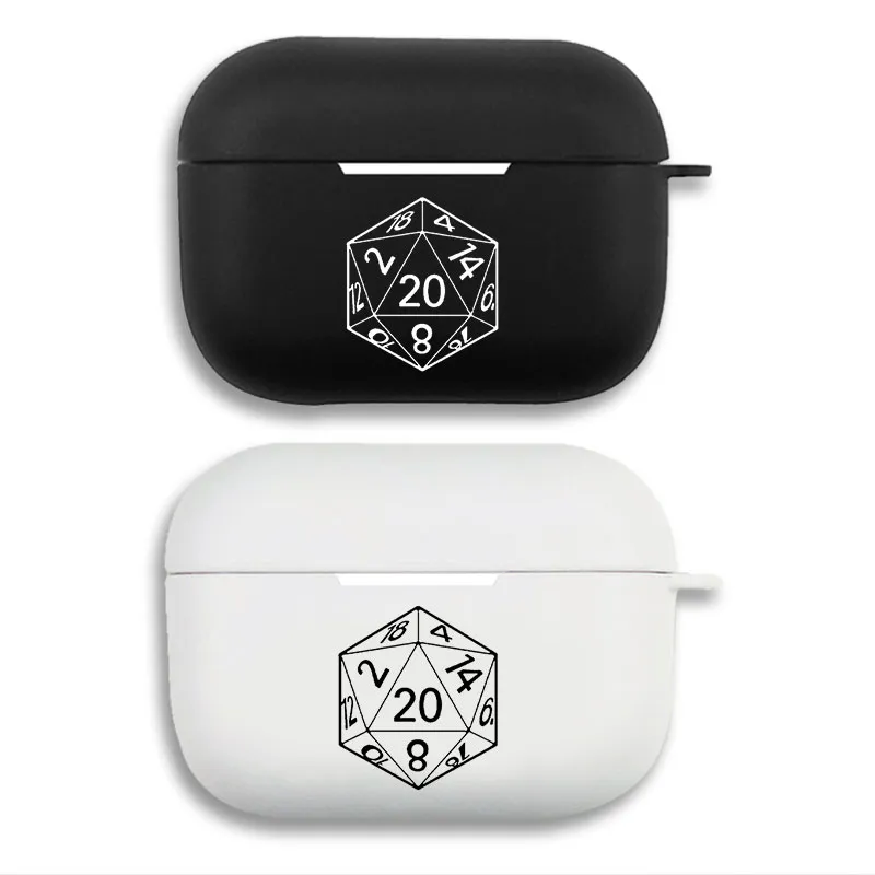 DND D20 Dice — Polyhedral TablAlien Visitorop Gaming Graphic Print Matte Silicone AirPods Case