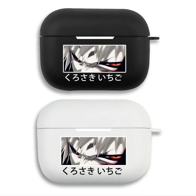 Soul Reaper Ichigo Kurosaki Eyes Panel Anime Graphic Print Matte Silicone AirPods Case