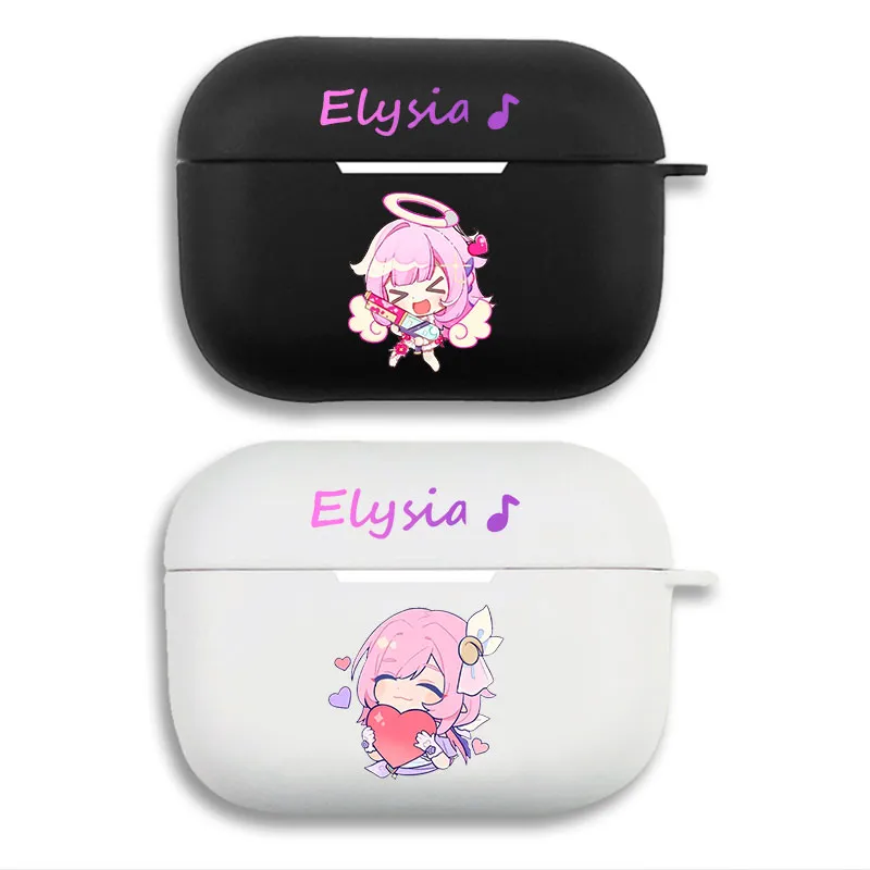 Original God Elysia Chibi Cute Anime Graphic Print Matte Silicone AirPods Case