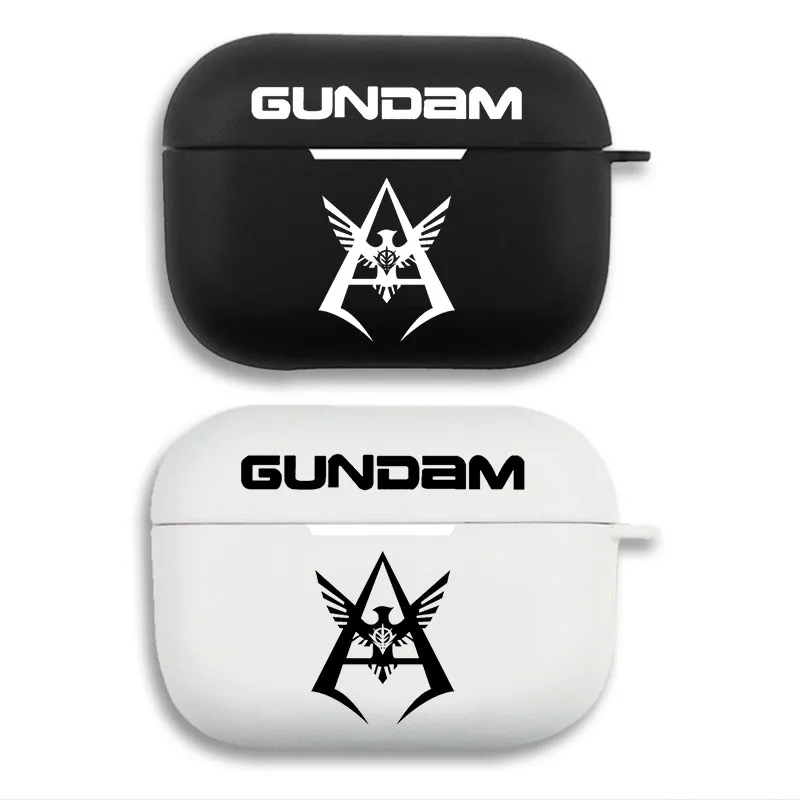Gundam Char Aznable Neo Zeon Logo Anime Graphic Print Matte Silicone AirPods Case