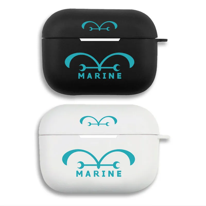 Pirate Voyage Marine Emblem Protective AirPods Case - Matte Split Silicone Cover