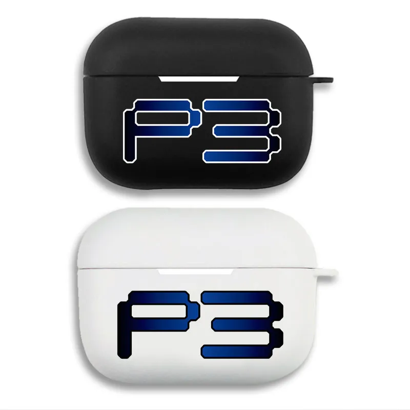 Persona 3 Reload P3 Logo Graphic Print Matte Silicone AirPods Case