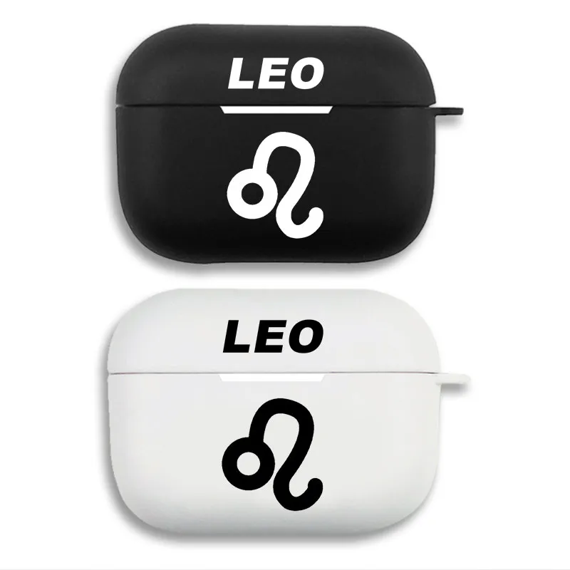 Leo Zodiac Sign Astrology Symbol Graphic Print Matte Silicone AirPods Case