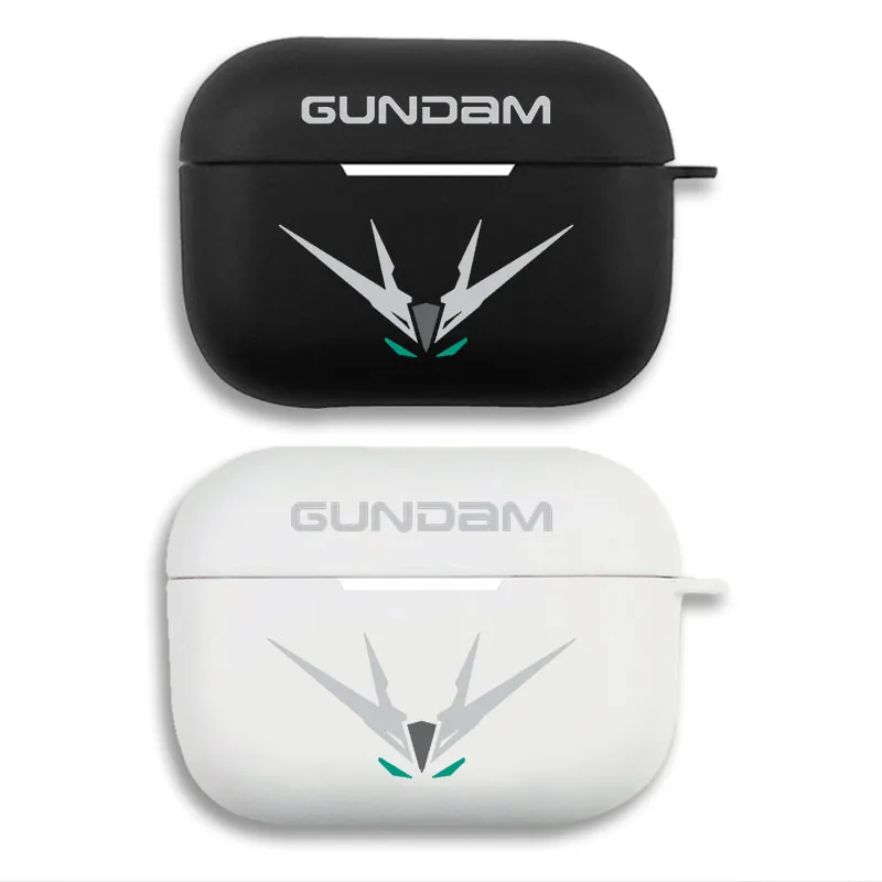Gundam Aerial Head Antenna Minimalist Graphic Print Matte Silicone AirPods Case