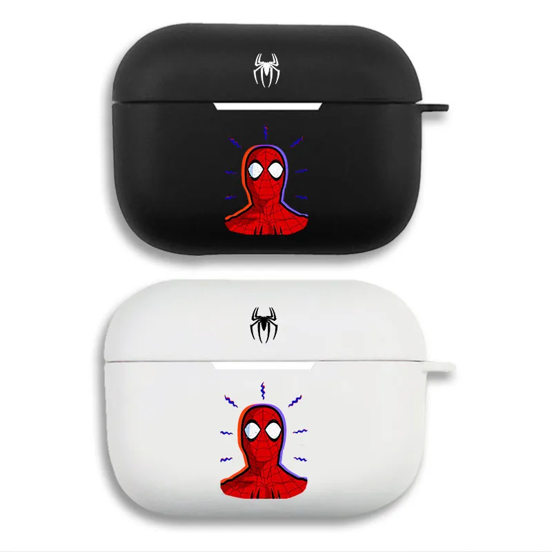 Hero Comic Spider-Man Spider-Sense Logo Graphic Print Matte Silicone AirPods Case
