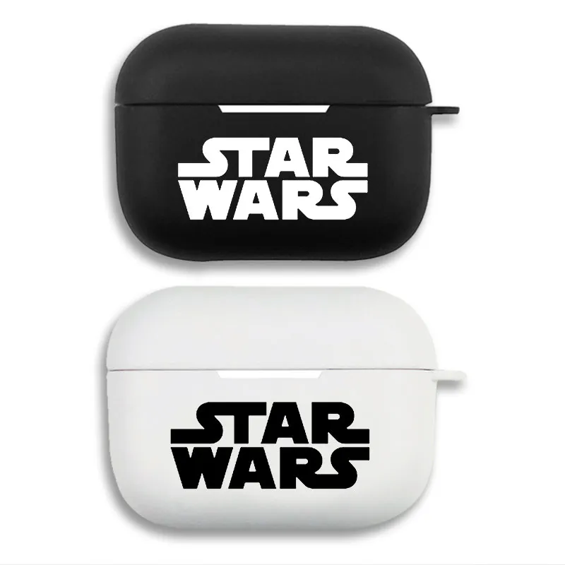Galaxy Wars Classic Logo Graphic Print Matte Silicone AirPods Case