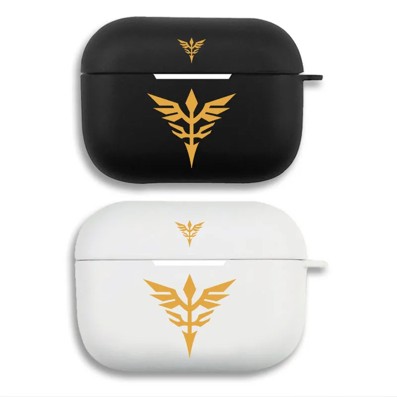 Gundam Neo Zeon Emblem Graphic Print Matte Silicone AirPods Case