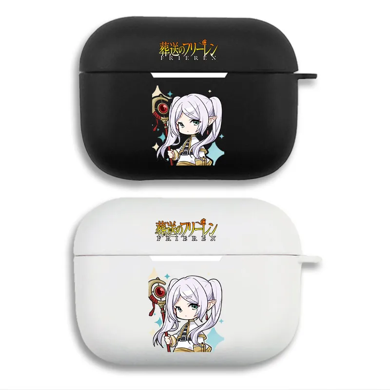 Frieren Beyond Journey's End Chibi Mage Graphic Print Matte Silicone AirPods Case