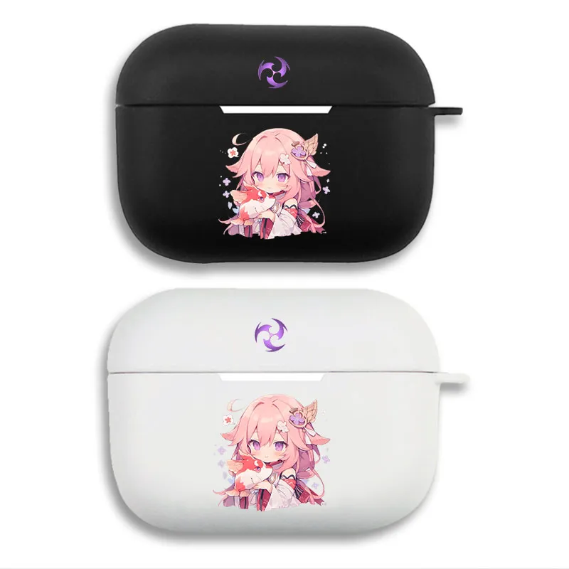 Original God Yae Miko - Chibi Anime Graphic Print AirPods Case