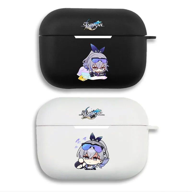 Original God - Silver Wolf Gamer Cute Chibi Game Logo Matte AirPods Case