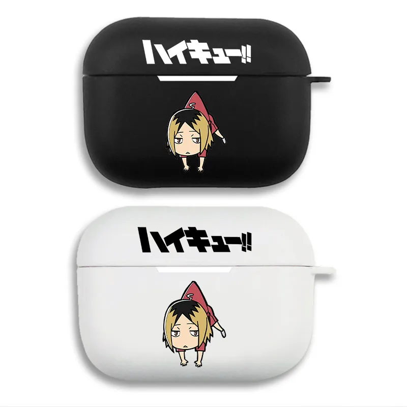 Haikyu!! - Kenma Kozume Cute Chibi Anime Logo Graphic Print Matte AirPods Case