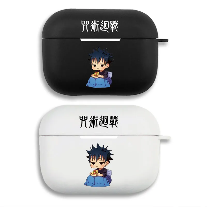 Curse Exorcist - Megumi Fushiguro Eating Pizza Cute Chibi Matte AirPods Case