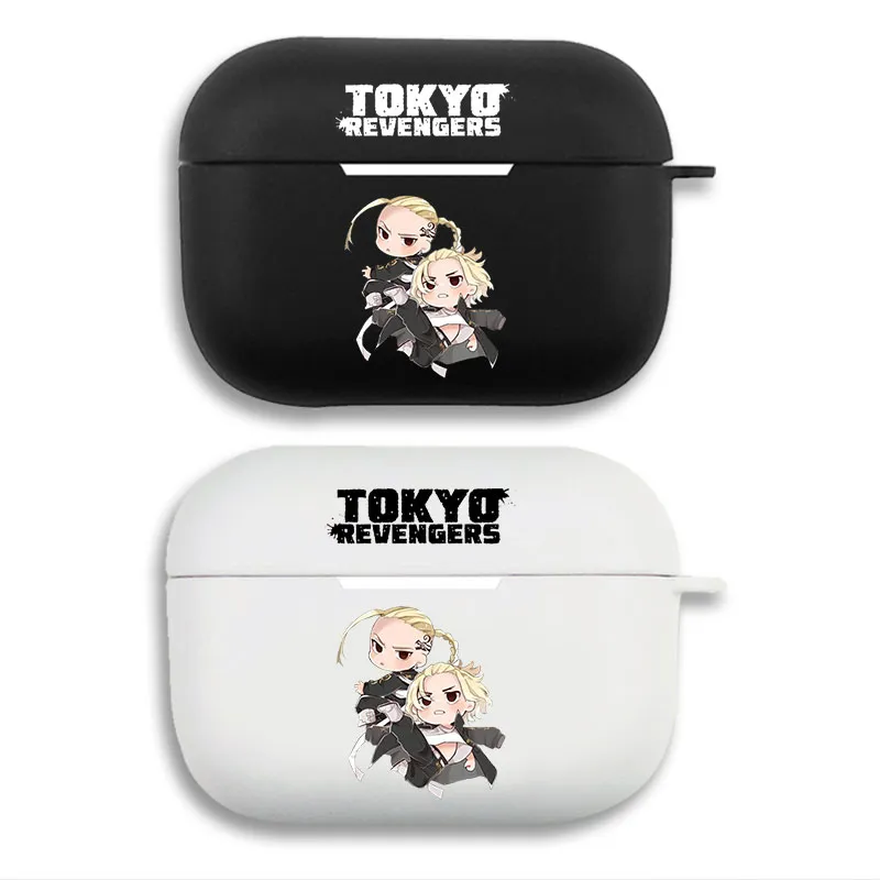 Tokyo Revengers - Mikey & Draken Cute Chibi Logo Graphic Print Matte AirPods Case