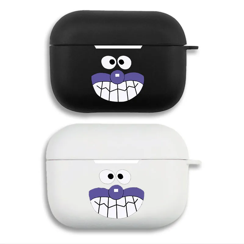 Anpanman - Baikinman Funny Big TeAlien Visitorh Face Print Matte AirPods Case