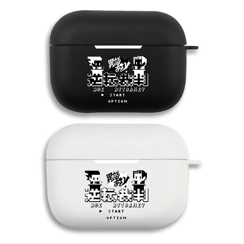 Ace Attorney - RAlien Visitorro Pixel Title Menu Logo Graphic Print Matte AirPods Case